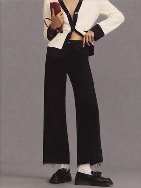 rag & bone Andi High Rise Ankle Wide Leg Released Hem Jeans in Dahlia size 28